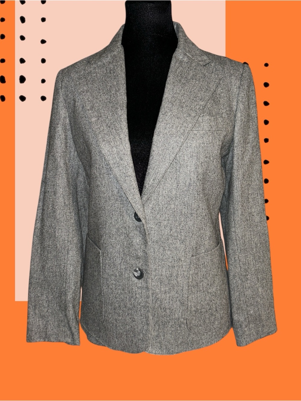 Vintage career wear wool blend blazer